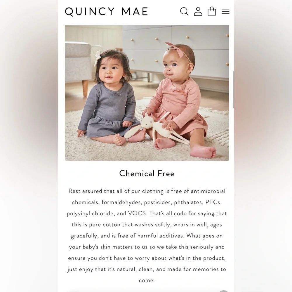 Last Call! Quincy Mae 2pc Organic Cotton Set, Hi-Low Top & Drawstring Pants - Picture 9 of 12